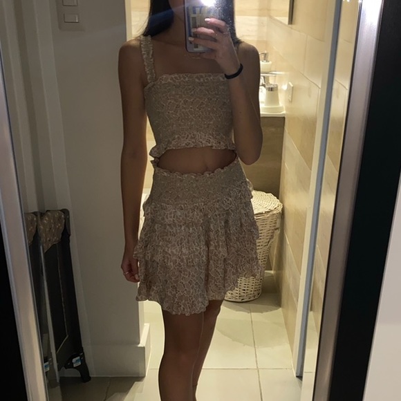 Vanilla Sky ruched crop top, part of a set, size S - Picture 1 of 3